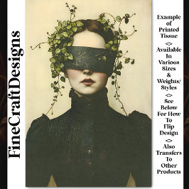 Dunkle akademische Frau im Augenzwinkern BE8 Decou Seidenpapier