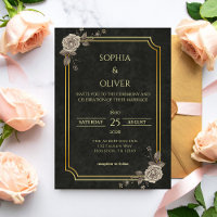 Dunkle Akademische Gotische Schwarze Goldene Elega