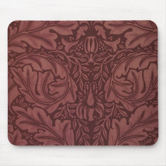 Dunkle Akanthusblätter (von William Morris) Mousepad (Vorne)