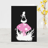 Dunkle Alice im Wunderland-Karte Karte (Gelbe Blume)