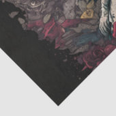 Dunkle Alice im Wunderland Vintage decouseitige Un Seidenpapier (Detail)