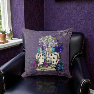 Dunkle Alice Raupen-Rustikal Deep Purple Kissen