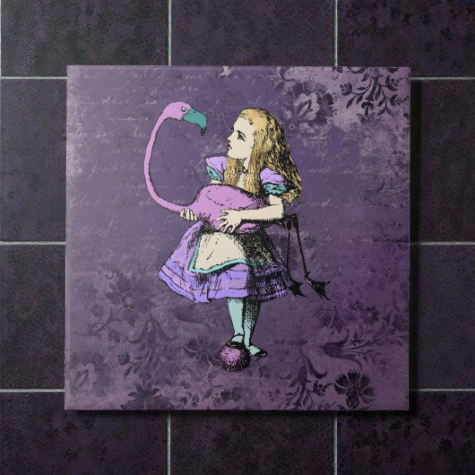 Dunkle Alice Rustikal Tiefes Violett Fliese