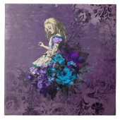 Dunkle Alice Rustikal Tiefes Violett Fliese (Vorderseite)