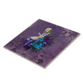 Dunkle Alice Rustikal Tiefes Violett Fliese (Seite)