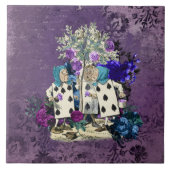 Dunkle Alice Rustikal Tiefes Violett Fliese (Vorderseite)