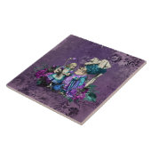 Dunkle Alice Rustikal Tiefes Violett Fliese (Seite)