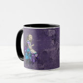 Dunkle Alice Rustikal Tiefes Violett Tasse (Vorderseite Links)