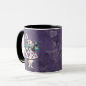 Dunkle Alice Rustikal Tiefes Violett Tasse (Vorderseite Links)