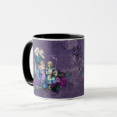 Dunkle Alice Rustikal Tiefes Violett Tasse (Vorderseite Links)