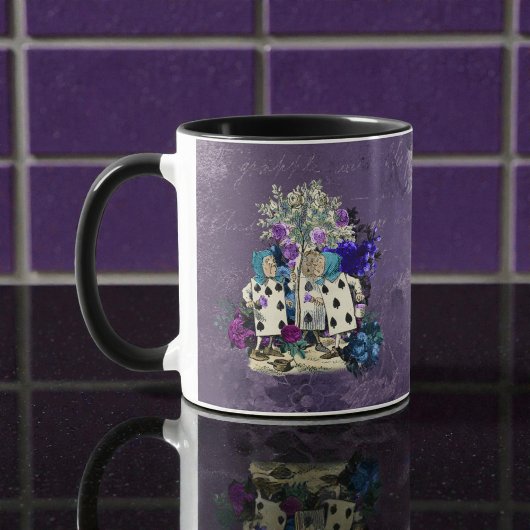 Dunkle Alice Rustikal Tiefes Violett Tasse