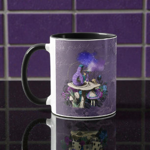 Dunkle Alice Rustikal Tiefes Violett Tasse