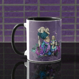 Dunkle Alice Rustikal Tiefes Violett Tasse