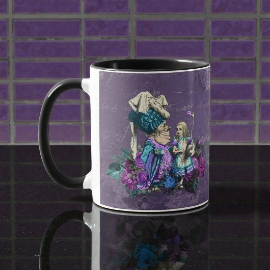 Dunkle Alice Rustikal Tiefes Violett Tasse