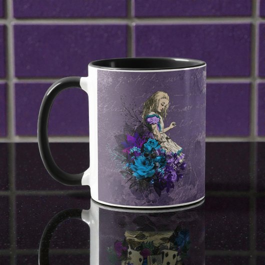 Dunkle Alice Rustikal Tiefes Violett Tasse