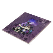 Dunkle Alice Rustikale Tiefviolette Raupe Fliese (Seite)