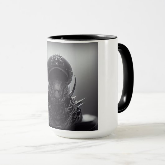 Dunkle Alien Kreatur Tasse (VorderseiteRechts)