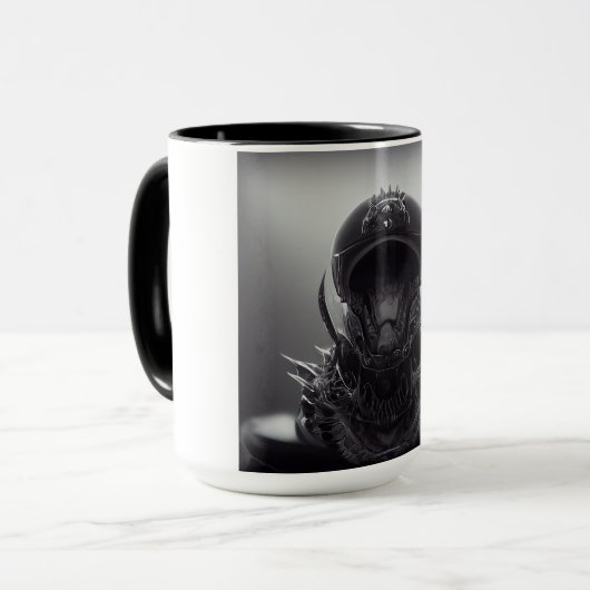 Dunkle Alien Kreatur Tasse (Vorderseite Links)