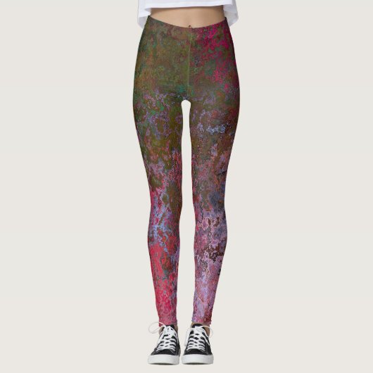Dunkle Alkoholtinte Abstrakt Leggings (Vorderseite)