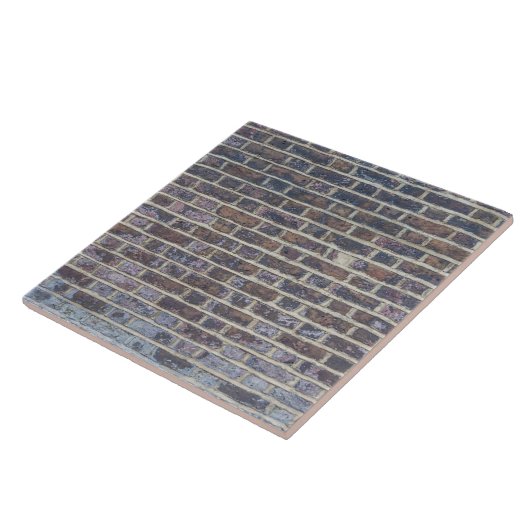 Dunkle alte Backsteinmauerbeschaffenheit Fliese (Seite)