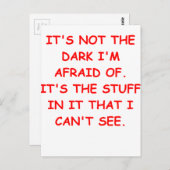 dunkle Angst Postkarte (Vorne/Hinten)