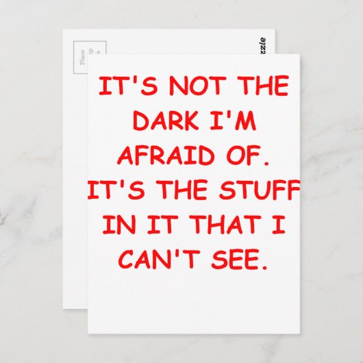 dunkle Angst Postkarte (Vorne/Hinten)