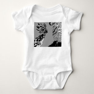 Dunkle Anime-Fantasy-Krähe-und-Dämon-Kunst Baby Strampler