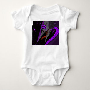 Dunkle Anime-Fantasy-Krähe-und-Dämon-Kunst Baby Strampler