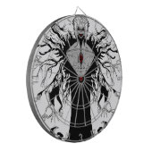 Dunkle Anime-Fantasy-Krähe-und-Dämon-Kunst Dartscheibe (Vorderseite Links)