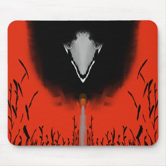 Dunkle Anime-Fantasy-Krähe-und-Dämon-Kunst Mousepad (Vorne)