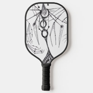 Dunkle Anime-Fantasy-Krähe-und-Dämon-Kunst Pickleball Schläger