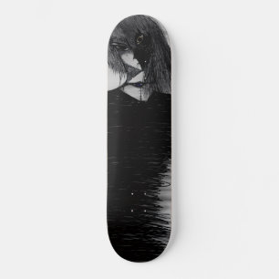 Dunkle Anime-Fantasy-Krähe-und-Dämonen-Kunst Skateboard