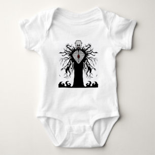 Dunkle Anime-Fantasy-Krähe und Dämonenkunst Baby Strampler