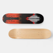 Dunkle Anime-Fantasy-Krähe und Dämonenkunst Skateboard (Horizontal)