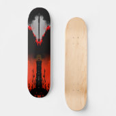 Dunkle Anime-Fantasy-Krähe und Dämonenkunst Skateboard (Vorderseite)