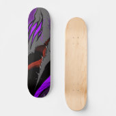 Dunkle Anime-Fantasy-Krähe und Dämonenkunst Skateboard (Vorderseite)