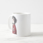 Dunkle Anime "Still Here" Ästhetik Gothic Illustra Kaffeetasse (Vorderseite Links)