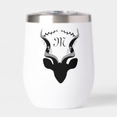 Dunkle Antelope-Silhouette mit angepasstem Monogra (Vorderseite)