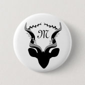 Dunkle Antelope-Silhouette mit angepasstem Monogra Button (Vorderseite)