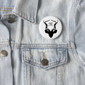 Dunkle Antelope-Silhouette mit angepasstem Monogra Button (Beispiel)