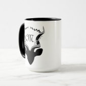 Dunkle Antelope-Silhouette mit angepasstem Monogra Tasse (Vorderseite Links)