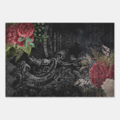 Dunkle Antike florale Stillleben Entdeckung Geschenkpapier Set (Vorderseite 2)