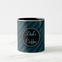 Dunkle Aqua-Marine-Blau-Monogramm-Kaffee-Tasse für