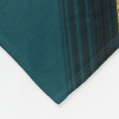 Dunkle aquamarin- und Golddecke Fleecedecke (Ecke)
