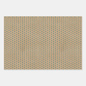 Dunkle Aquamarine blaugrüne Linien Imitate Rustika Geschenkpapier Set (Vorderseite 3)