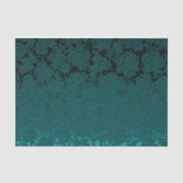 Dunkle Aquamarine Elegante Sukkulente Muster Decou Seidenpapier