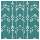 Dunkle Aquamarine Herringbone-Pfeile Stoff (Nahaufnahme)