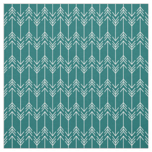 Dunkle Aquamarine Herringbone-Pfeile Stoff