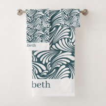 Dunkle Aquamarine Jugendstil