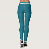Dunkle Aquamarine Leggings mit benutzerdefiniertem (Rückseite)
